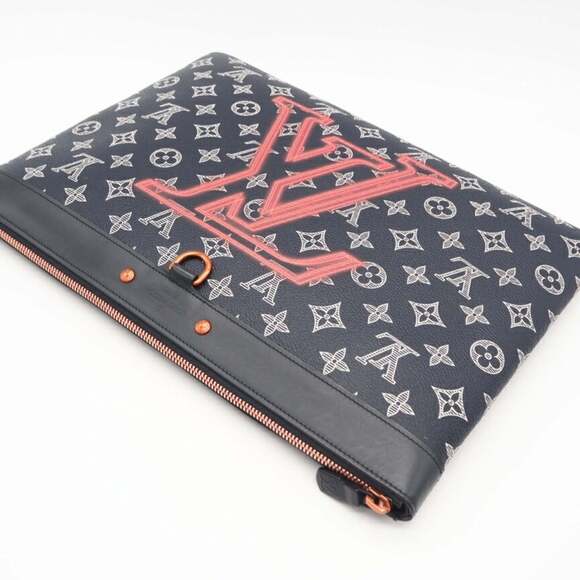 LOUIS VUITTON Monogram Ink Upside Down Pochette Apollo M62905 Clutch Bag in N...